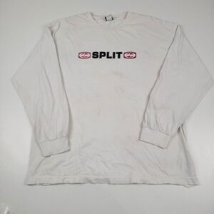 Vintage 90s Y2K Split Surf Skate Distreased Long Sleeve Shirt Men's Sz XL Grunge